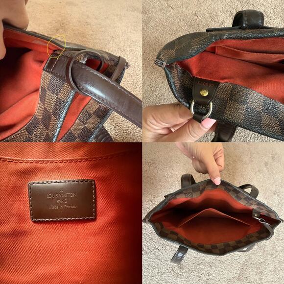 Authentic Louis Vuitton Damier tote bag and second bag - Picture 7 of 8